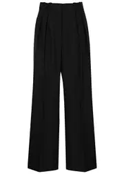 Rohe Wide-leg Wool Trousers - Black - 40 (UK12 / M) 40 (UK12 / M)