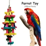 1Pcs Parrot Chewing Toy Bird Parrot Blocks Knots Tearing Toy Bird Cage Bite Toy