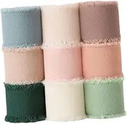 PACKOVE 9 Rolls Wide Soft Chiffon Ribbon for DIY Wedding Invitations Bridal Bouquets and Wrapping Each Colors for Crafting and Home Decor