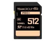 Team Group 512GB PRO+ SDXC U3 V30 A2 4K SD Card, Read/Write Speed Up to 160/90MB