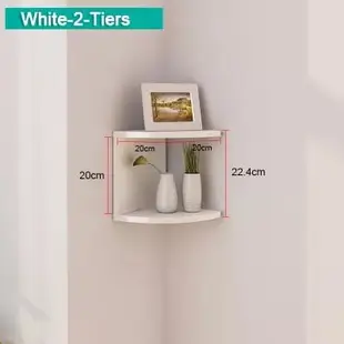 DIY 2 Tier Simple Elegant Wall Hanging Corner Rack Shelf QMJ