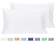Pillow Cases King Set of 2, 100% Cotton King Pillowcases, 20×40 inches with S...