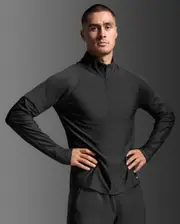 Aero 1/2 Zip, 2XU, S, Black/Silver Reflective, Male