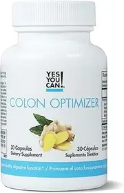 Yes You Can! Probiotics Colon Optimizer Supplement - Gut Health and Stomach Supplement for Men and Women, Organic Probiotics with Ginger and Peppermint for Digestive Health, - 30 Capsules