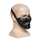 Plastic Half Face Samurai Cosplay Mask Durable Halloween Party Prop