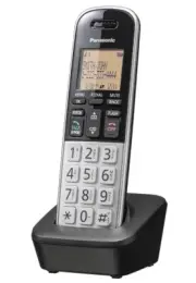 Panasonic Compact Cordless Phone with DECT 6.0 KX-TGB810S 1 Handset Black/Silver