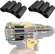 2 Pack Upgraded Magnetic Bits Holster Attach to Drill,Universal Fit 1/4 Inch Magnet Screw Driver Bits Hex Screw Holder Sleeve for Impact Driver,Hold 4 Drill Tips on Side of Drill