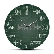 Green Chalkboard Math Formulas Wall Clock Hanging Wall Watch Back to School