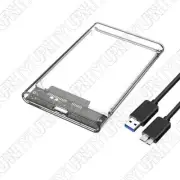 Hard Drive Enclosure 2.5-inch SATA Mobile Hard Disk Case External Clear HDD SSD