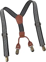 [Colaxi] Kids Suspenders, Tuxedo Suspenders with Strong Clips, Adjustable Y Back Brace, Pants Suspender for Halloween Wedding Costume