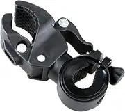 Rotating Bike Flashlight Holder LED Clamp for Handlebars Secure Grip with Pad Compatible with Flashlights