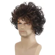 Short Curly Men Wig Set - Natural Look