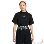 【下殺】NIKE 女裝 短袖上衣 短版 刺繡 LOGO 黑【運動世界】FB8247-010