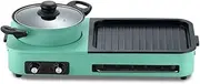 Hotpot Multifunctional Pot Indoor Electric Grill Pan Smokeless Barbecue Grill Grill Shabu Hot Pot Barbecue (Color : OneColor, Size : Grilled net+Panfried)