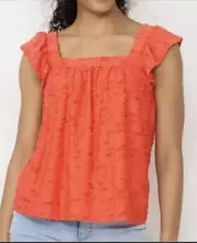 Women's LC Lauren Conrad Ruffled Sleeve Cross-Back Top, XS