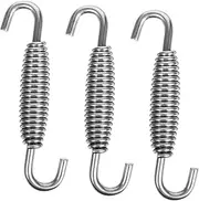PAMINGONO Stainless Steel Motorcycle Pipe Spring 55mm Swivel Hook 3pcs Set Easy Install