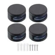 1Pcs Glass Shelf Brackets, Frameless Bracket for 0.12"-0.2" Glass, Black