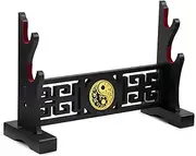 Ekkhysis Taichi Sword Stand Padded Hook Katana Stand Holder Display Hanger for Light Saber Samurai Sword Cosplay Blade Tanjirou Demon Slayer Genshin Impact Weapon Display Stand (2-Tier)