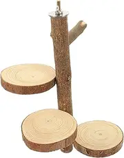 BESPORTBLE Parrot Stand Standing Parrot Perch Jumping Birds Parrot Jumping Stand Birdcage Macaw Play Gym Natural Bird Climbing Stairs Bird Ladders Swing Jumping Stand for Parrot Wood