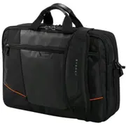 Everki EKB419 16" Laptop Bag Flight Briefcase - Black Checkpoint friendly design, Felt-lined iPad/tablet pocket, Well-organized compartments, Ergonomic shoulder pad [EKB419]