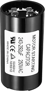 uxcell Motor Start Capacitor, 243-292uF/Mfd 250V 50/60Hz CD60 Run Capacitor Motor Starting Capacitor for Electric Motor Starts Running
