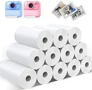 Mgaolo 12 Rolls Kids Instant Camera Print Refill Paper- Photo Printer Thermal Paper Rolls- BPA Free