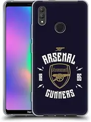 Official Arsenal FC Gunners Typography Soft Gel Case Compatible with Honor Note 10