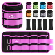 Adjustable Ankle Weights 1-15 LBS Pair with Removable Weight for Jogging, Gym...