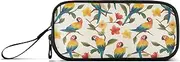Large Capacity Pencil Storage Case Girls Pen Case Cosmetic Makeup Travel Portable Cartoon Funny Macaw