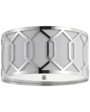JONATHAN Y Designs Hex 3-Light 16.25in Metal Flush Mount