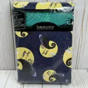 The Nightmare Before Christmas Tablecloth 60" X 84" Rectangle Blue Vinyl New