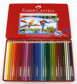 FABER-CASTELL水性色鉛筆/ 鐵盒裝/ 36色