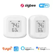 Tuya Smart WiFi Zigbee3.0 Temperature Humidity Sensor Indoor Hygrometer Thermometer Detector with LCD Display Remote Con