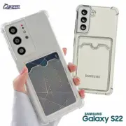 Clear Card Holder Slot Bumper TPU Case For Samsung Galaxy A16 A35 A55 S23 S24 5G
