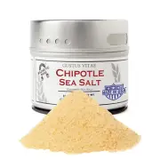 Artisanal Gourmet Sea Salt, Chipotle Infused, All Natural Salt 3 Oz