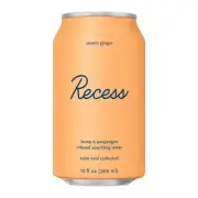 Sparkling Water Peach Ginger 12 Oz (Case Of 12)