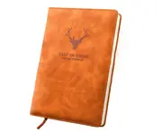 aerkesd 360 Pages A5 Faux Leather Thick Business Notebook Sketch Journal Diary with Pen-Brown