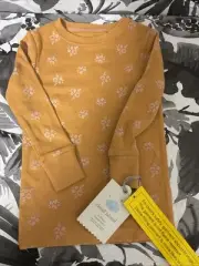 Cloud Island Girls 2 Piece Flower Pajamas Long Sleeve & Pants Yellow 4T