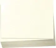 Hamilco 5x7 Ivory Linen Cardstock Paper Blank Index Cards Flat Card Stock 80lb Cover 100 Pack