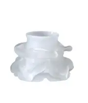 B&P Lamp 2 1/4" Fit, Satin Crystal "Rose" Shade, 2 3/4"H