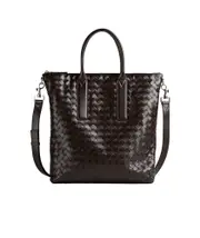 Intrecciato Zipped North-South Tote One size Fondant
