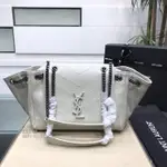 法國代購 SAINT LAURENT YSL NOLITA 復古真皮包 山羊皮 小號 白色 現貨