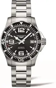 [Longines] orologio HydroConquest 39mm nero acciaio uomo automatico L3.741.4.56.6