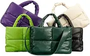 [HACODAN] Puffer Tote Bag Purse Puffy Bag Handbags Shoulder Bags Designer Woven Quilted Crossbody Bags for Women