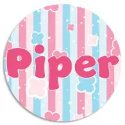 Piper - 10 Pack Circle Stickers 3 Inch - Name Tag Water Bottle School Supplies