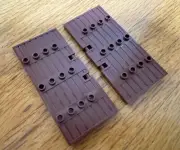 LEGO Reddish Brown Door 1x5x8 1/2 Stockade x 2, Part# 87601, NEW