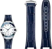 [RAYESS] Genuine leather silicone base wristband for Omega constellation series Perfect Observatory 131.13 Manhattan series watch strap