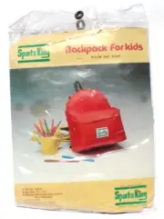Vintage Sealed Brown Sports King Nylon Day Backpack For Kid NOS