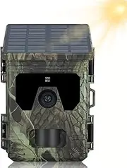 4K 50 MP Solar Trail Camera - Motion Activated Tracking, HD Night Vision, Loop Recording, IP65 Waterproof, 0.3s Trigger Time for