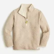 NWT Crewcuts Kids' quilted jersey reversible half-zip sweatshirt